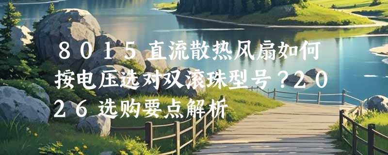 8015直流散热风扇如何按电压选对双滚珠型号？2026选购要点解析