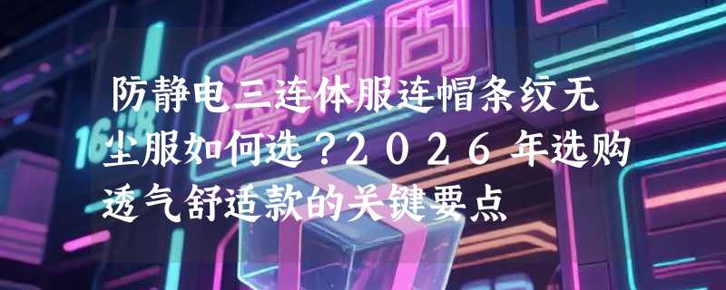 防静电三连体服连帽条纹无尘服如何选？2026年选购透气舒适款的关键要点