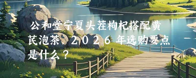 公和堂宁夏头茬枸杞搭配黄芪泡茶，2026年选购要点是什么？