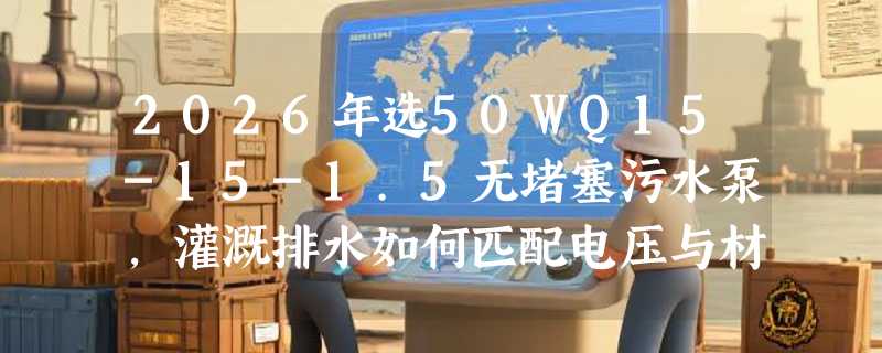 2026年选50WQ15-15-1.5无堵塞污水泵，灌溉排水如何匹配电压与材质？