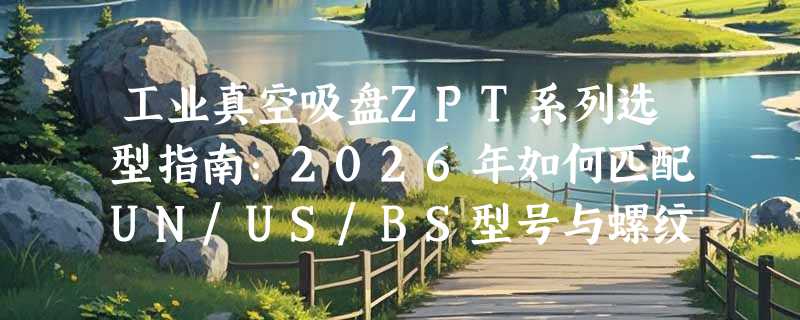 工业真空吸盘ZPT系列选型指南：2026年如何匹配UN/US/BS型号与螺纹规格？