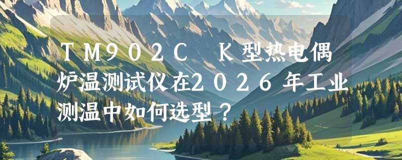 TM902C K型热电偶炉温测试仪在2026年工业测温中如何选型？