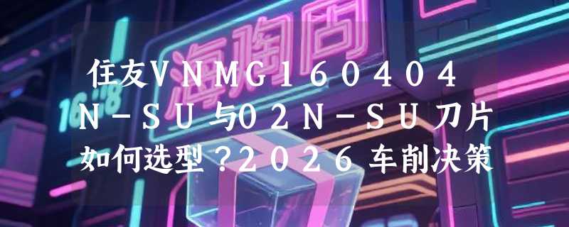住友VNMG160404N-SU与02N-SU刀片如何选型？2026车削决策要点