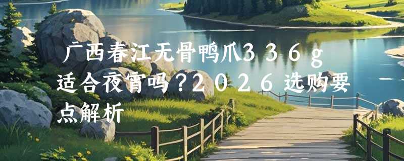 广西春江无骨鸭爪336g适合夜宵吗？2026选购要点解析