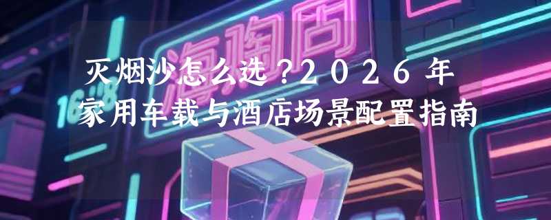灭烟沙怎么选？2026年家用车载与酒店场景配置指南