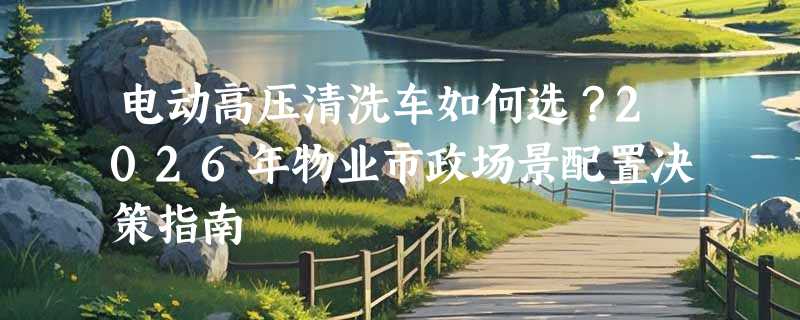 电动高压清洗车如何选？2026年物业市政场景配置决策指南