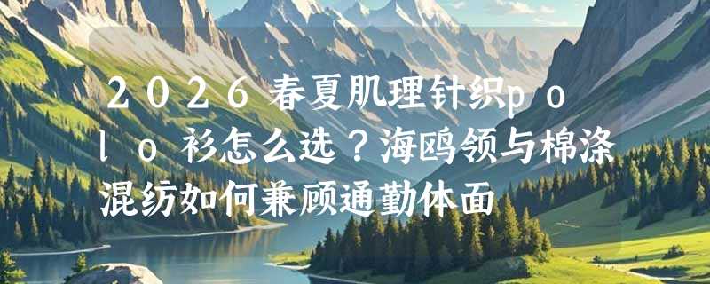 2026春夏肌理针织polo衫怎么选？海鸥领与棉涤混纺如何兼顾通勤体面