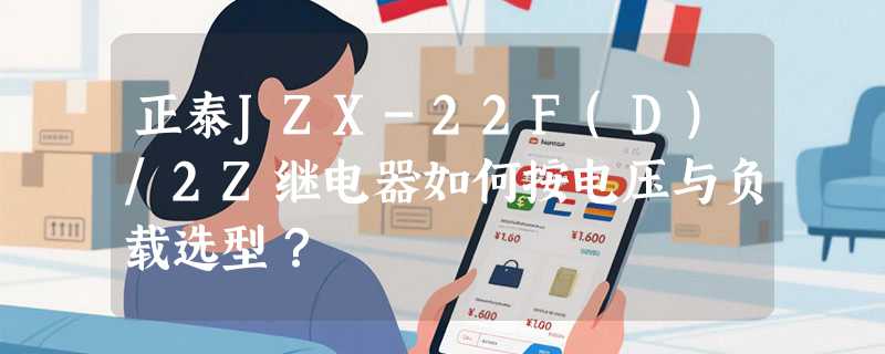 正泰JZX-22F(D)/2Z继电器如何按电压与负载选型？
