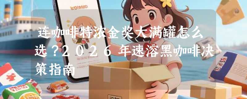 连咖啡特浓金奖大满罐怎么选？2026年速溶黑咖啡决策指南