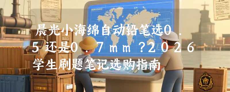 晨光小海绵自动铅笔选0.5还是0.7mm？2026学生刷题笔记选购指南