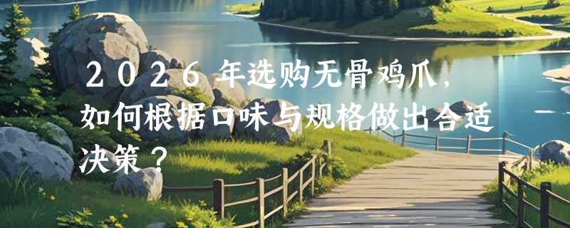2026年选购无骨鸡爪，如何根据口味与规格做出合适决策？