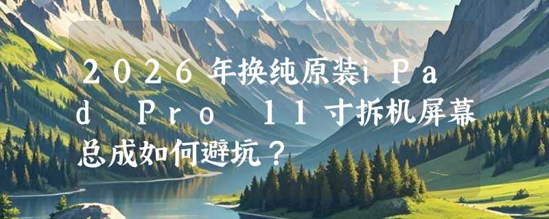 2026年换纯原装iPad Pro 11寸拆机屏幕总成如何避坑？