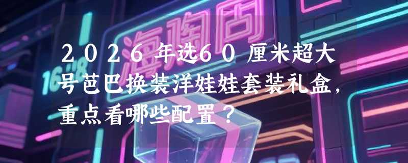 2026年选60厘米超大号芭巴换装洋娃娃套装礼盒，重点看哪些配置？