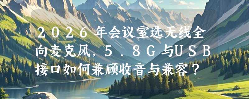 2026年会议室选无线全向麦克风，5.8G与USB接口如何兼顾收音与兼容？