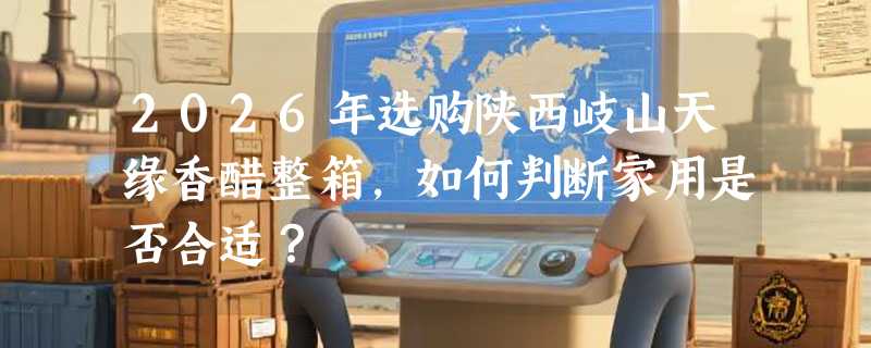 2026年选购陕西岐山天缘香醋整箱，如何判断家用是否合适？