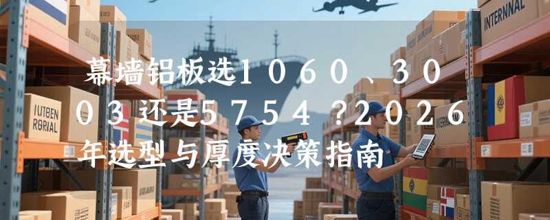 幕墙铝板选1060、3003还是5754？2026年选型与厚度决策指南