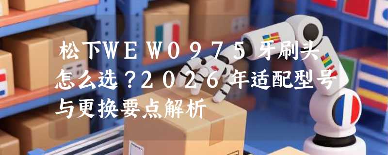 松下WEW0975牙刷头怎么选？2026年适配型号与更换要点解析