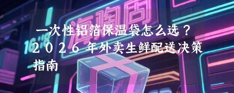 一次性铝箔保温袋怎么选？2026年外卖生鲜配送决策指南