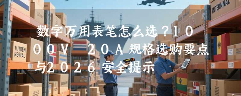 数字万用表笔怎么选？1000V 20A规格选购要点与2026安全提示