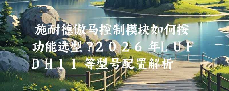 施耐德傲马控制模块如何按功能选型？2026年LUFDH11等型号配置解析