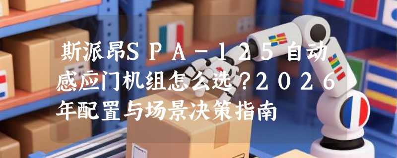 斯派昂SPA-125自动感应门机组怎么选？2026年配置与场景决策指南