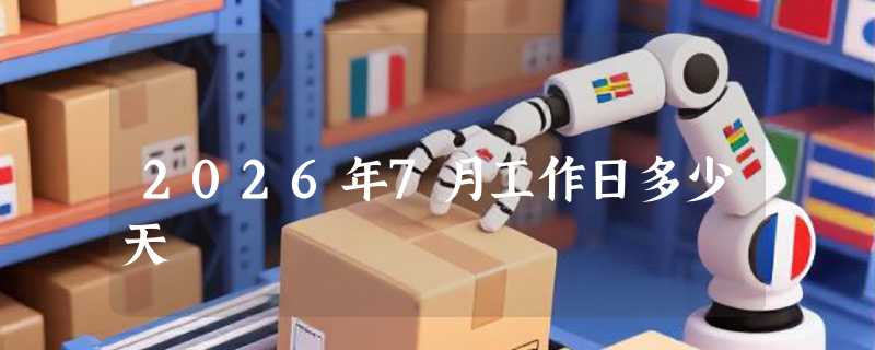 2026年7月工作日多少天