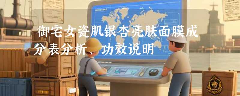 御宅女瓷肌银杏亮肤面膜成分表分析、功效说明