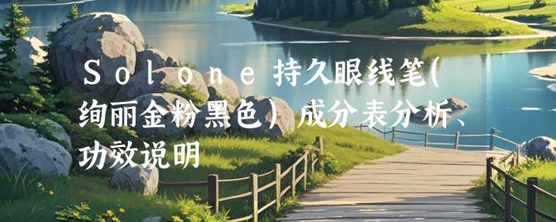 Solone持久眼线笔(绚丽金粉黑色)成分表分析、功效说明