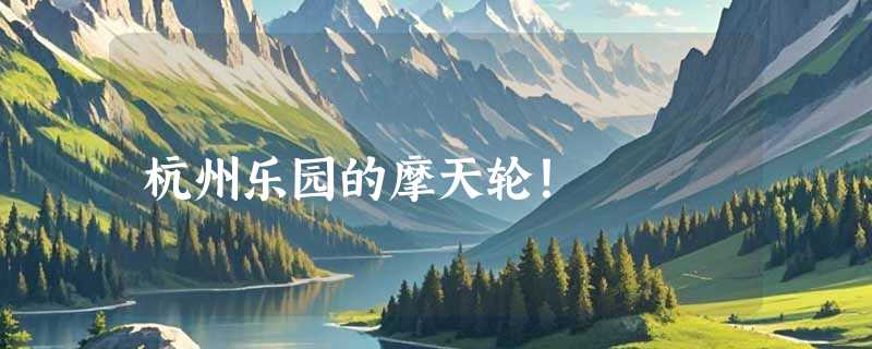 杭州乐园的摩天轮！