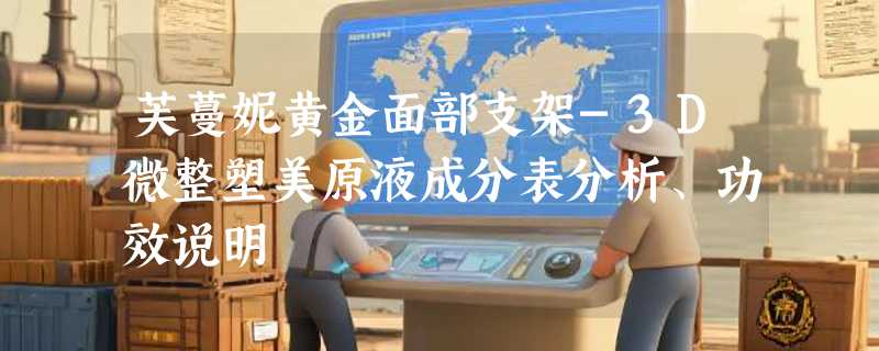 芙蔓妮黄金面部支架-3D微整塑美原液成分表分析、功效说明