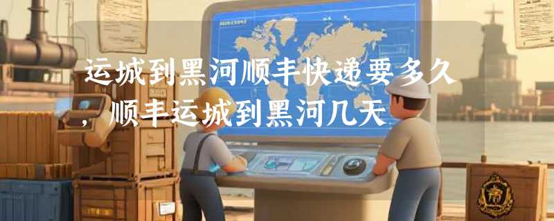运城到黑河顺丰快递要多久，顺丰运城到黑河几天