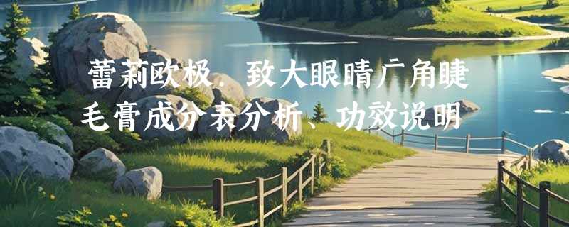 蕾莉欧极.致大眼睛广角睫毛膏成分表分析、功效说明