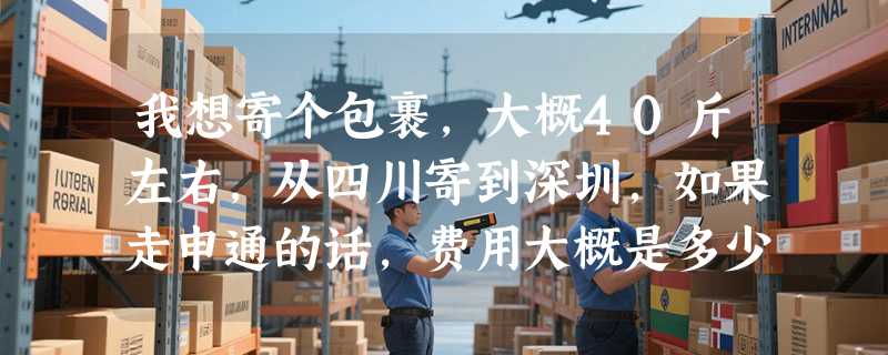 我想寄个包裹，大概40斤左右，从四川寄到深圳，如果走申通的话，费用大概是多少？