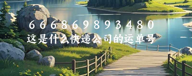 666869893480这是什么快递公司的运单号