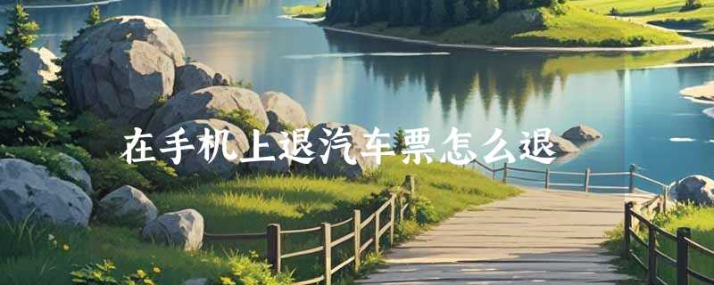 在手机上退汽车票怎么退