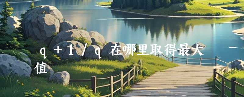 q+1/q在哪里取得最大值