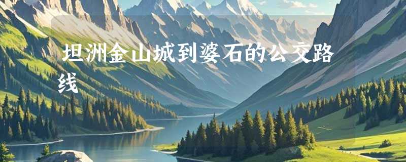 坦洲金山城到婆石的公交路线