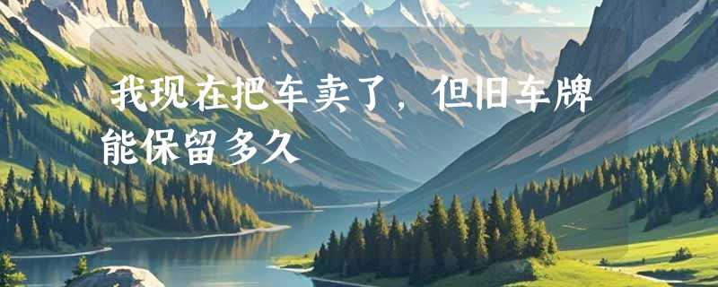 我现在把车卖了，但旧车牌能保留多久