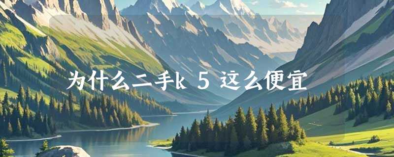 为什么二手k5这么便宜