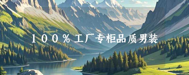 100%工厂专柜品质男装