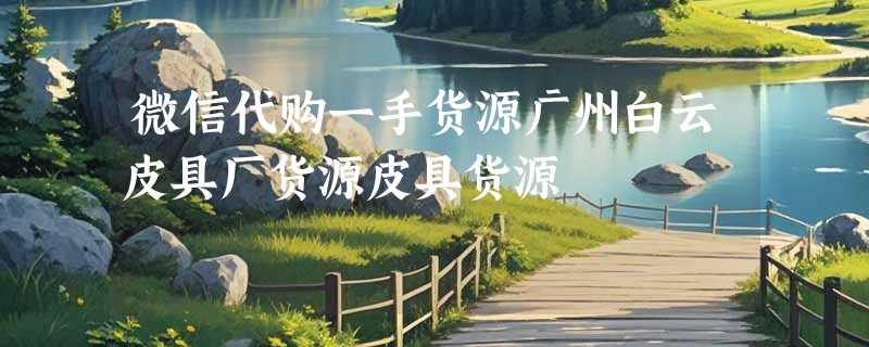 微信代购一手货源广州白云皮具厂货源皮具货源