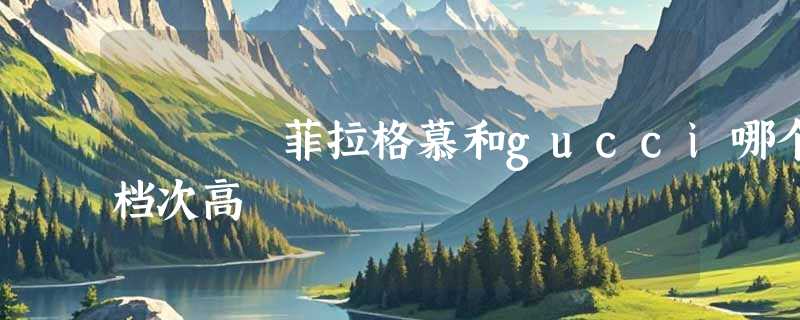 菲拉格慕和gucci哪个档次高