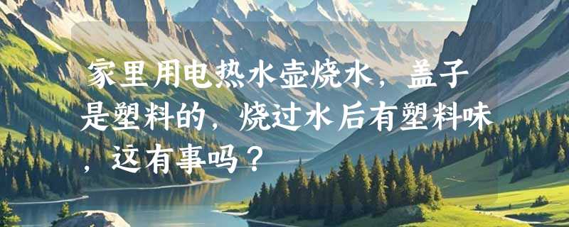 家里用电热水壶烧水，盖子是塑料的，烧过水后有塑料味，这有事吗？