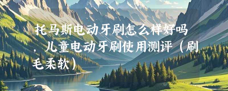 托马斯电动牙刷怎么样好吗，儿童电动牙刷使用测评（刷毛柔软）