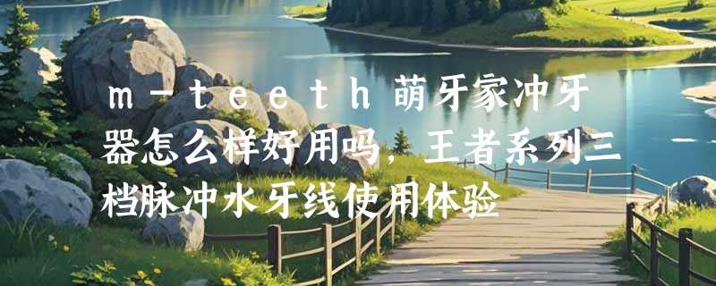 m-teeth萌牙家冲牙器怎么样好用吗，王者系列三档脉冲水牙线使用体验