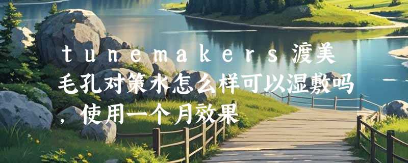 tunemakers渡美毛孔对策水怎么样可以湿敷吗，使用一个月效果