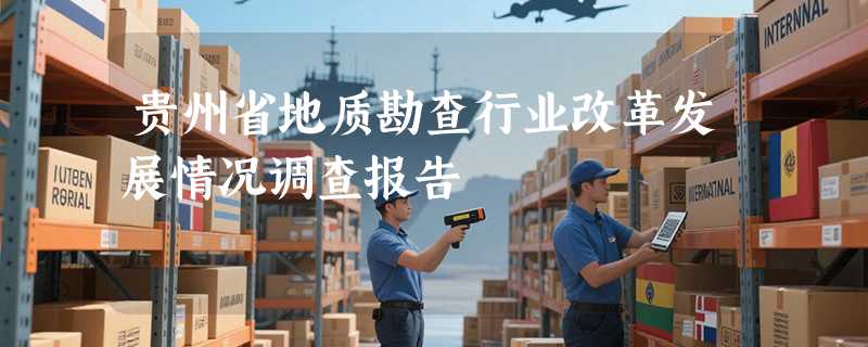 贵州省地质勘查行业改革发展情况调查报告