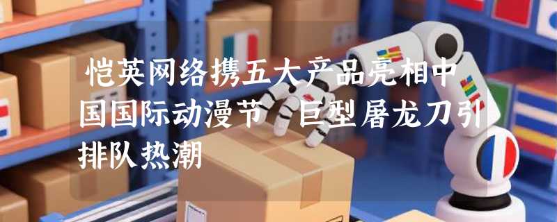恺英网络携五大产品亮相中国国际动漫节 巨型屠龙刀引排队热潮