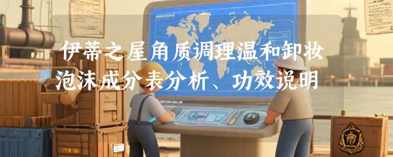 伊蒂之屋角质调理温和卸妆泡沫成分表分析、功效说明