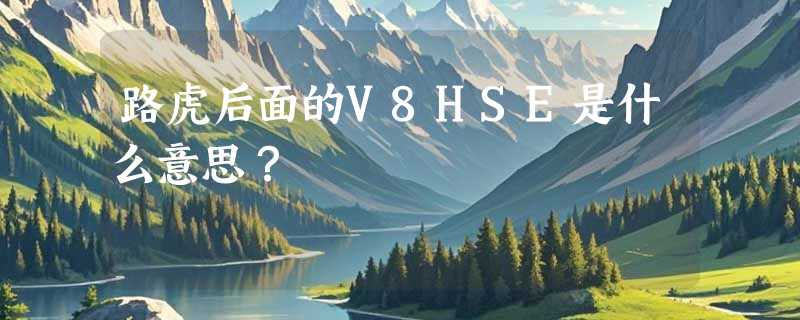 路虎后面的V8HSE是什么意思？